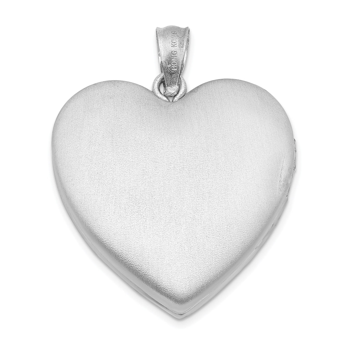 Sterling Silver Heart Locket Pendant with Diamond and Starburst Design for Women