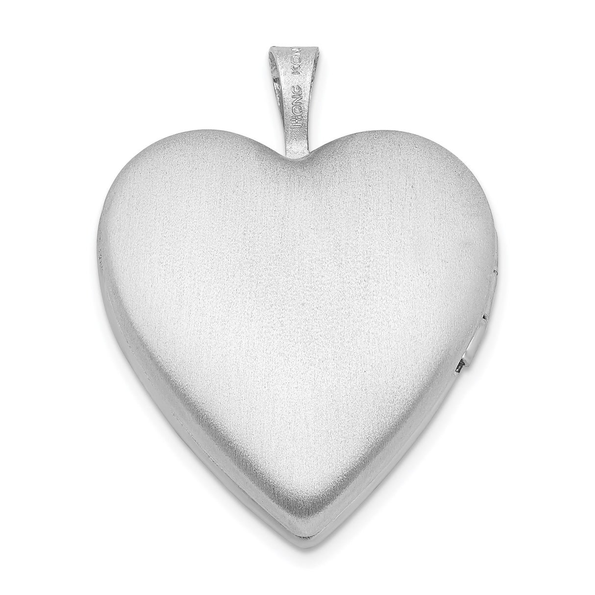 Sterling Silver Heart Locket Pendant with Rose, Pink and Green Enamel Accents, Satin Finish