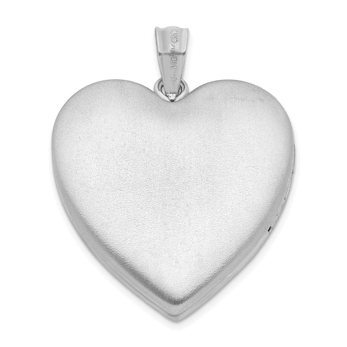 Sterling Silver Heart Locket Pendant with Pink Rose and Green Leaf Enamel Design