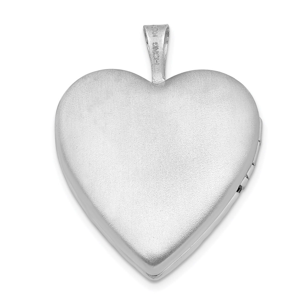 Sterling Silver Heart Locket Pendant with Simulated Diamond Accents and Scrollwork Design