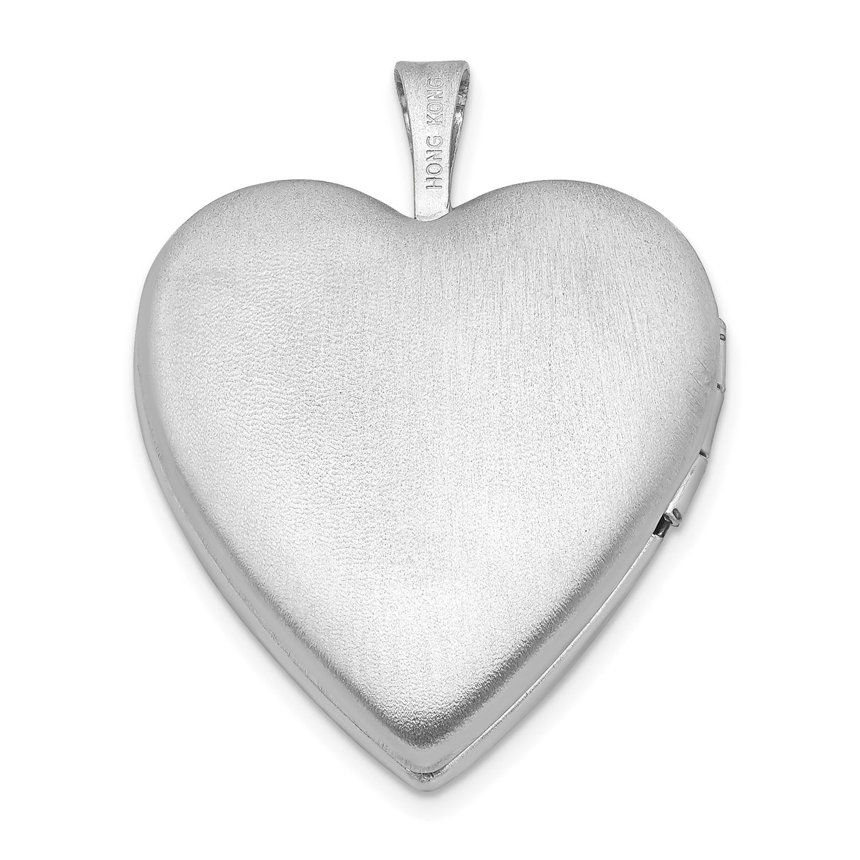 Sterling Silver Heart Locket Pendant with Diamond Accents and Star Motif