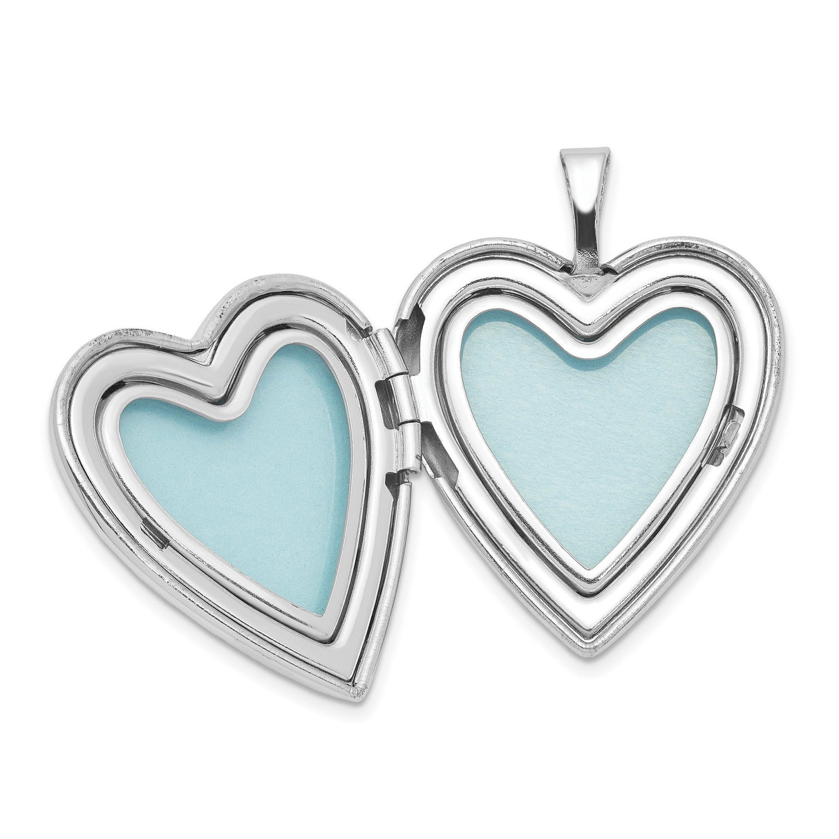 Polished Satin Hand and Hearts Locket and Pend Charm Pendant in Real 925 Sterling Silver