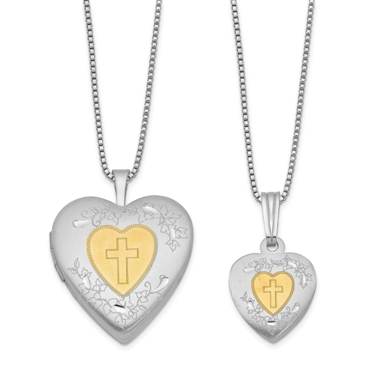 Heart Locket and Set Charm Pendant in Real 925 Sterling Silver