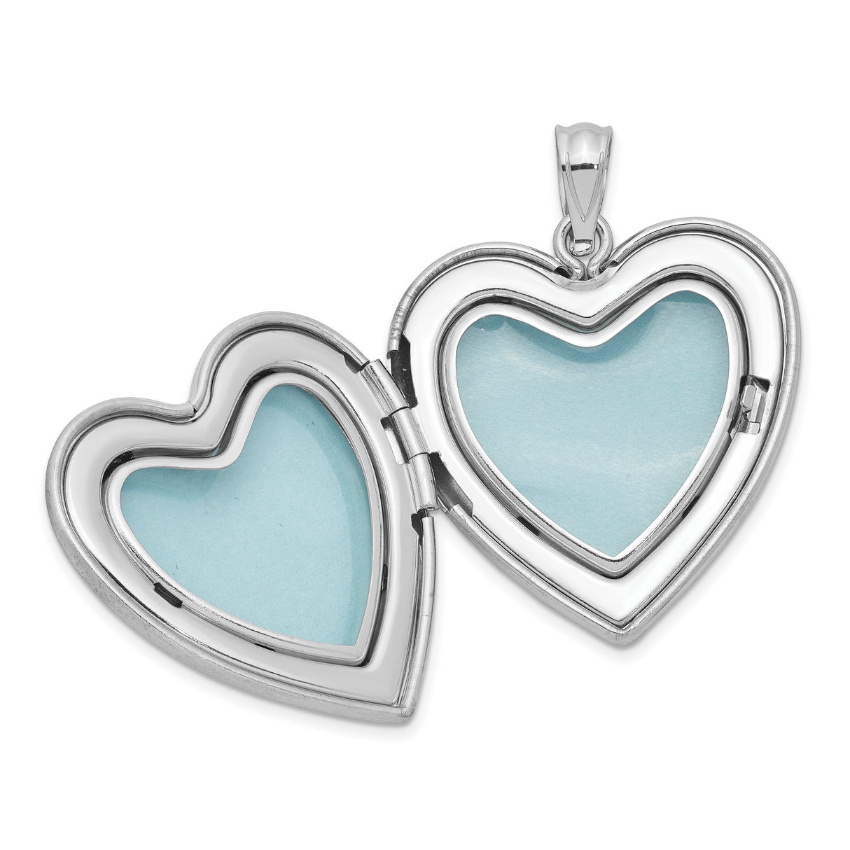 Diamond Cross Heart Locket and Set Charm Pendant in Real 925 Sterling Silver