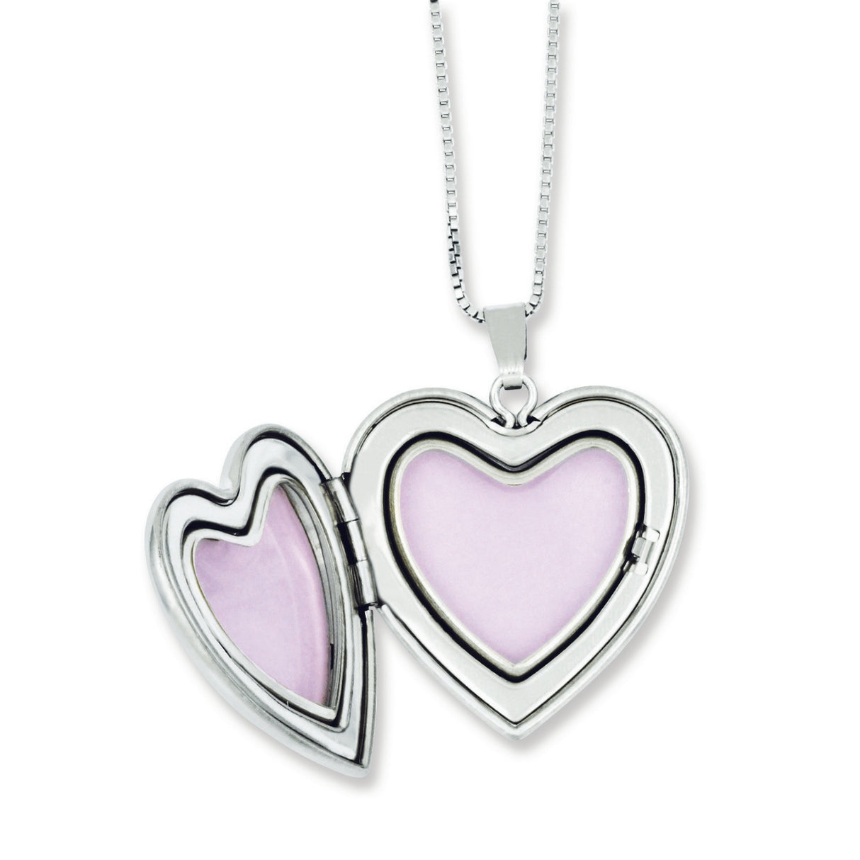 I Love You Heart Locket and Necklace Charm Pendant in Real 925 Sterling Silver