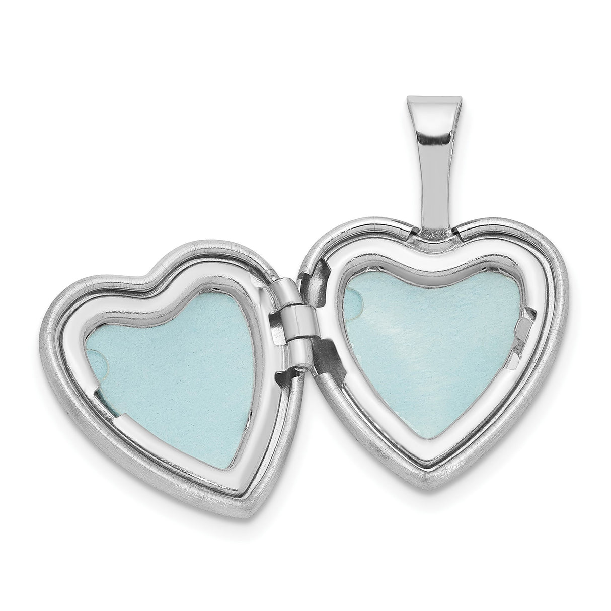 Sterling Silver Heart Locket with Diamond, Gold-Tone Angel and Starburst Engraving