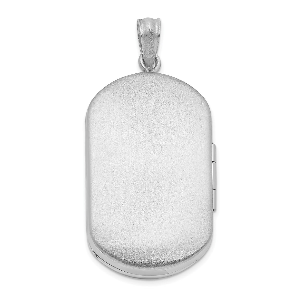 Sterling Silver Oval Locket Pendant with Footprints and Textured Sand Design, Christian Keepsake