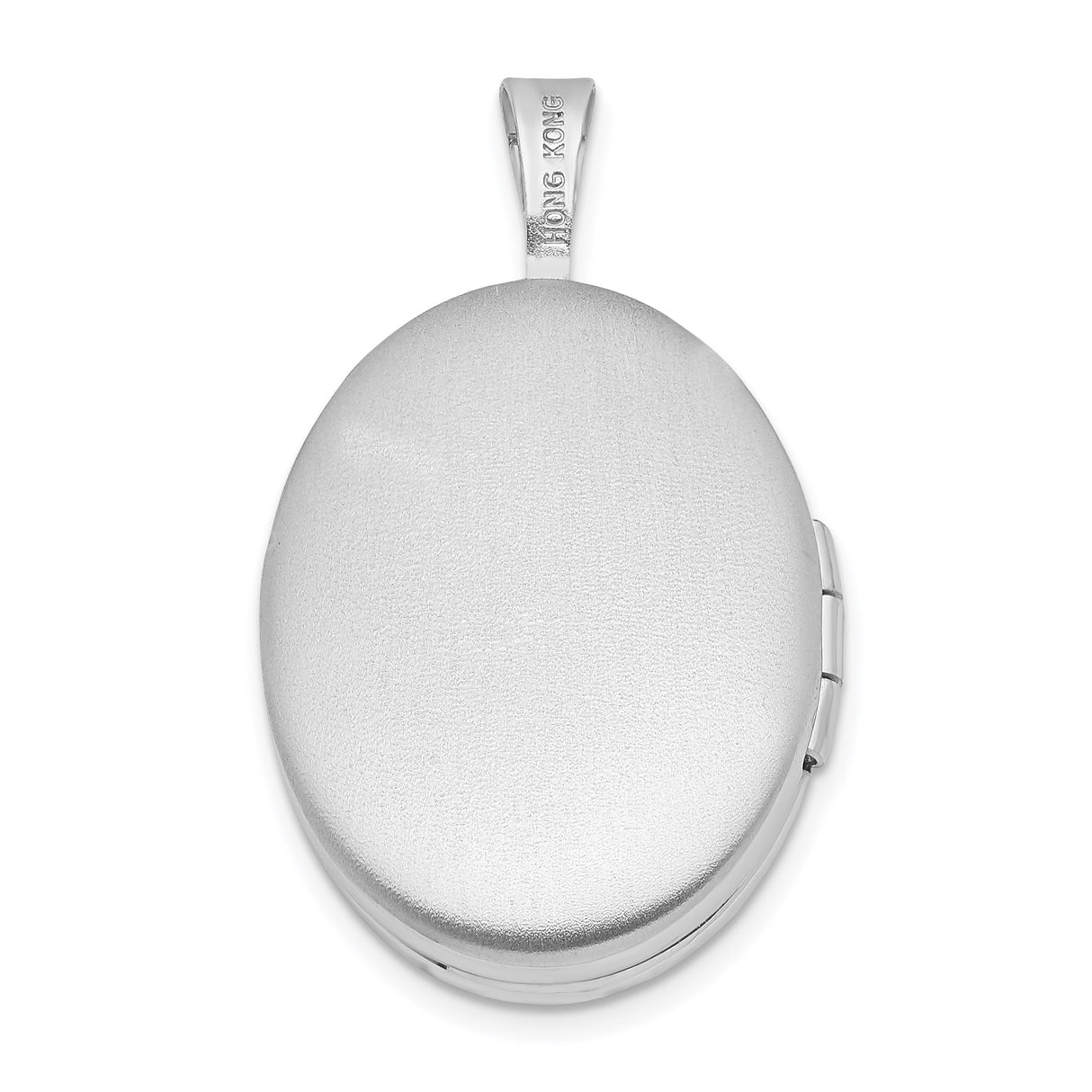 Sterling Silver Oval Locket Pendant with Polished Finish, Minimalist Memory Keepsake Design