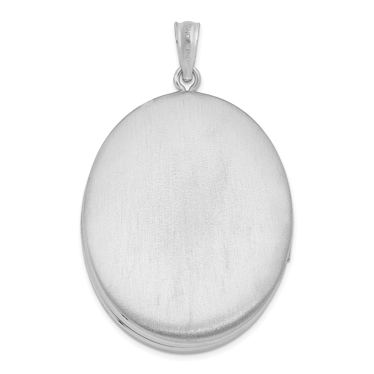 Sterling Silver Oval Locket Pendant, Hinged Photo Holder, Polished Memorial Jewelry for Women