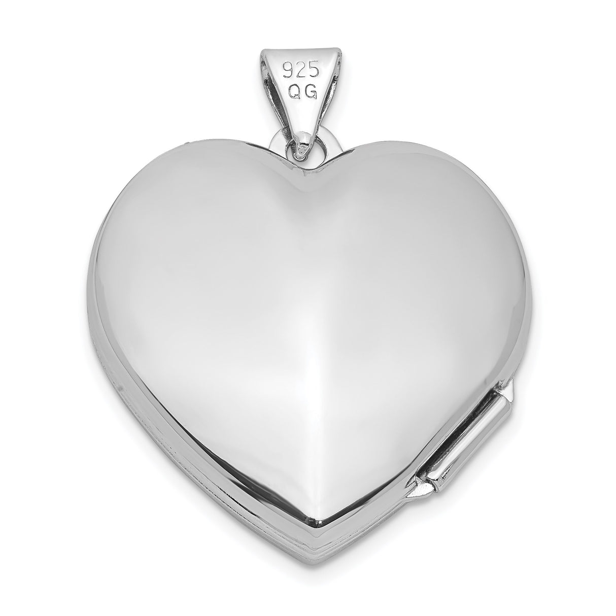 Sterling Silver Heart Locket with Diamond Accent, Always in My Heart Memorial Pendant for Women