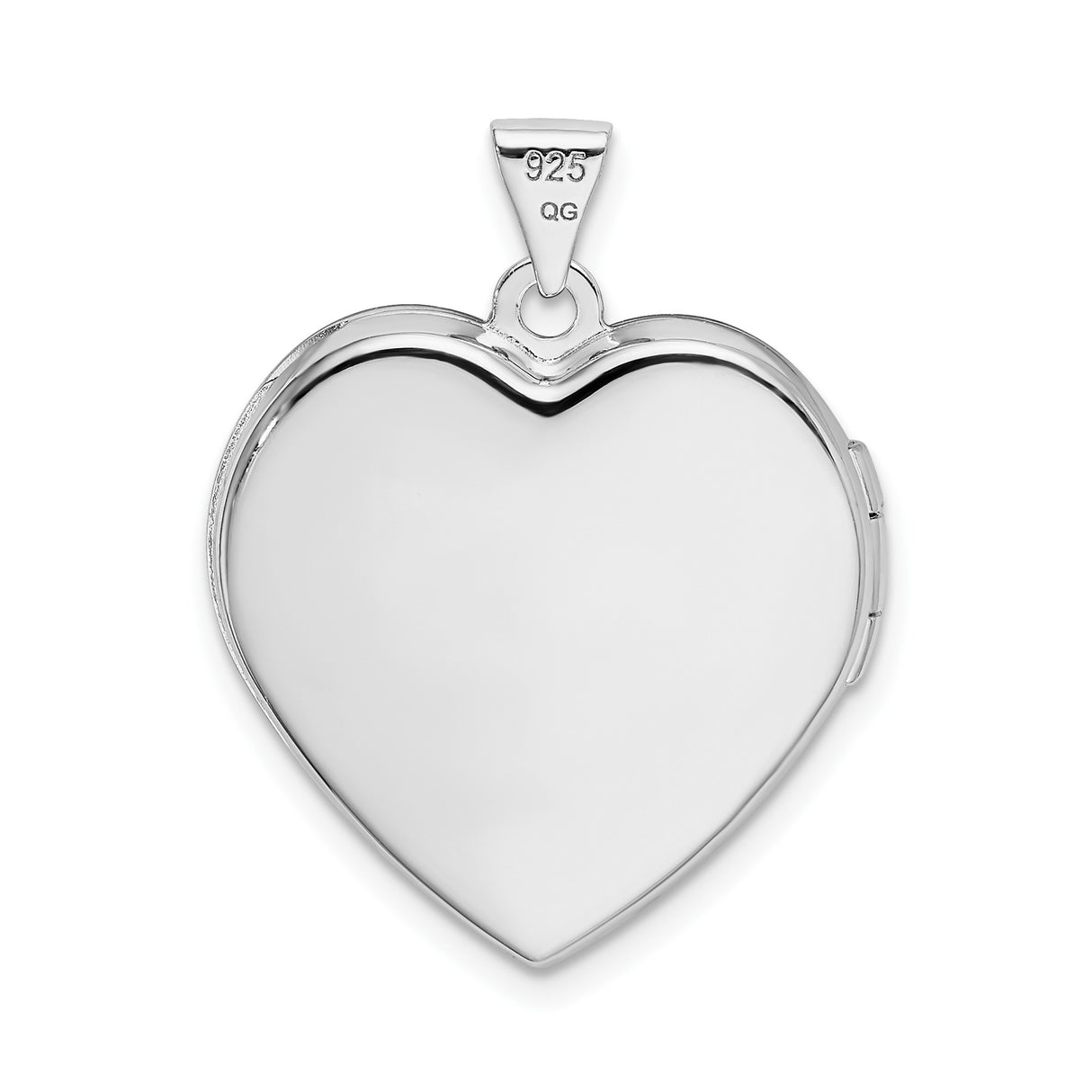 Sterling Silver Heart Locket Pendant with I Love You Message and Gold Tone Accent