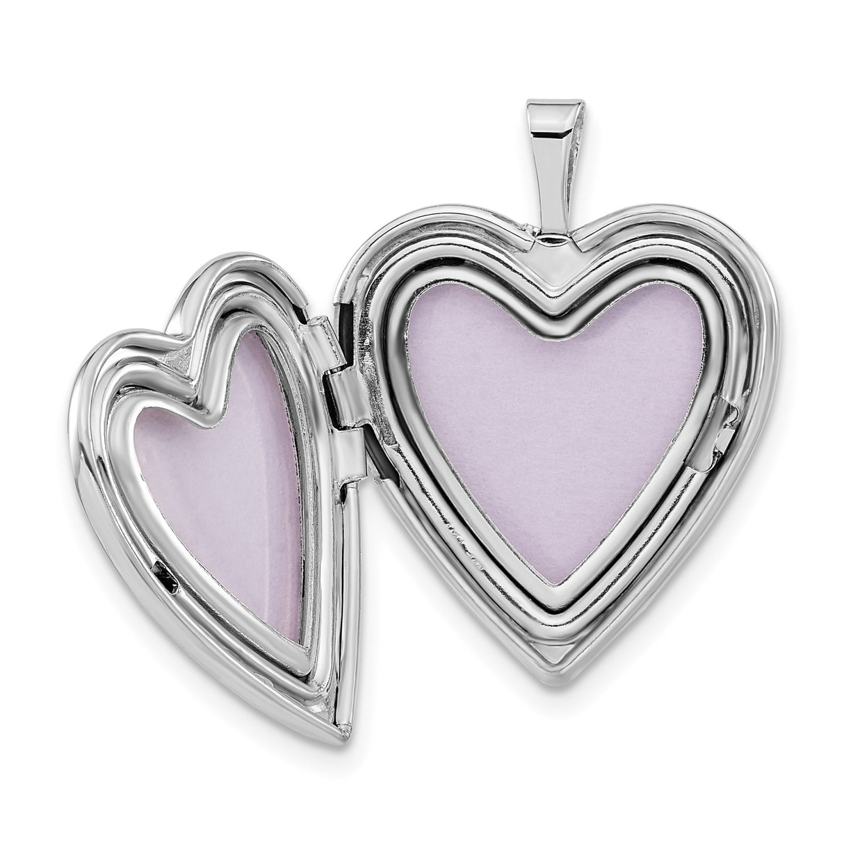 Sterling Silver Heart Locket Pendant with Intertwined Crystal Hearts, Romantic Keepsake Jewelry
