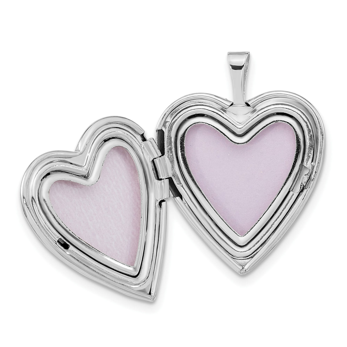 Sterling Silver Heart Locket Pendant with Crystal Cross, Pink Flowers and Green Leaves, Christian Jewelry for Women