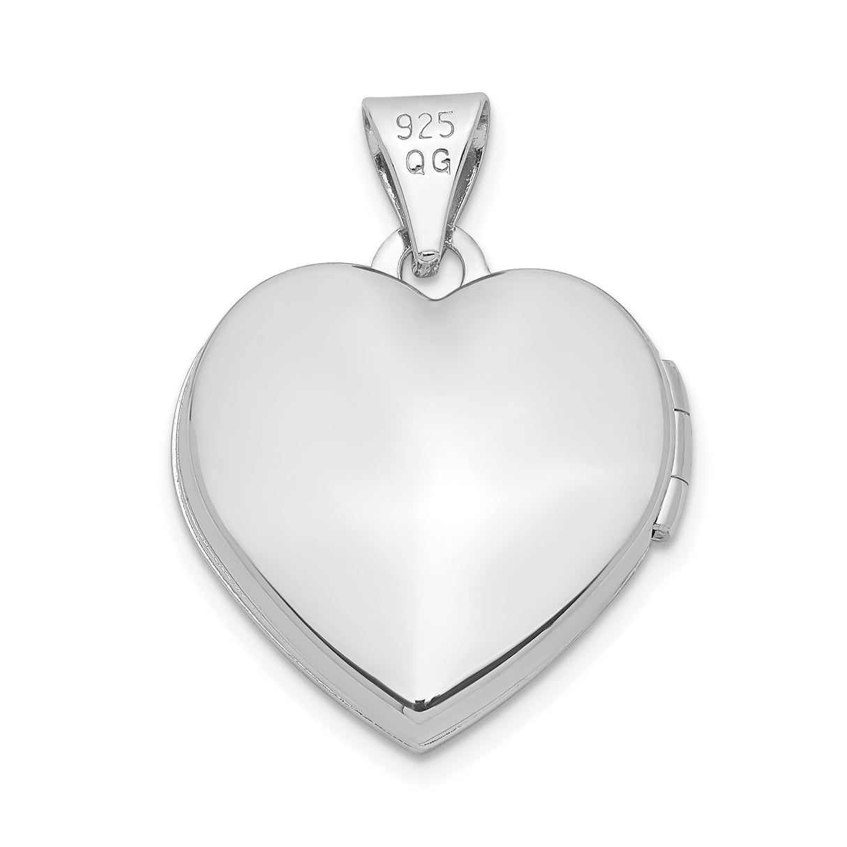 Sterling Silver Heart Locket Pendant with Double Hearts and Floral Accents for Women