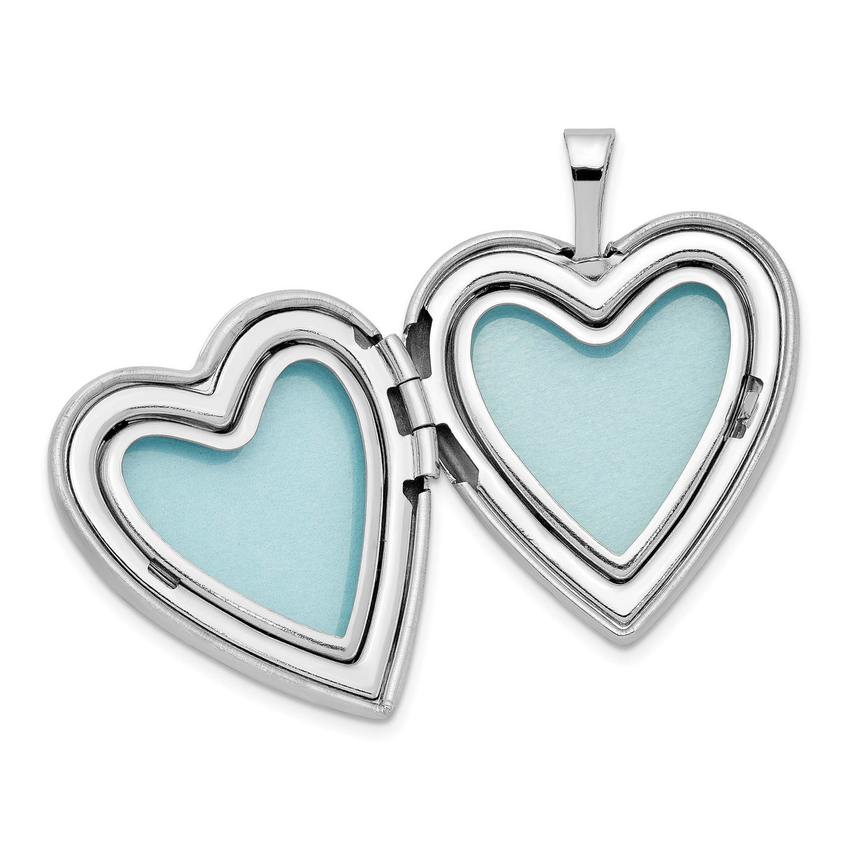 Sterling Silver Heart Memorial Locket with Diamond Accent, Teardrop Design, In Memory Engraving