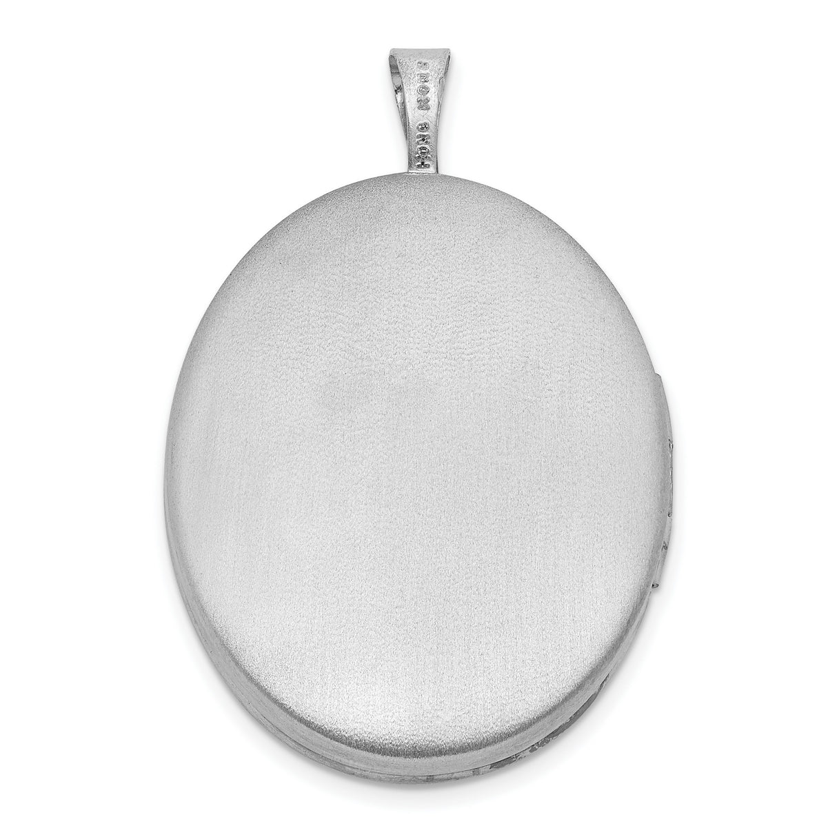 Chai Life Symbol On Satin Finish Oval Locket Charm Pendant in Real 925 Sterling Silver