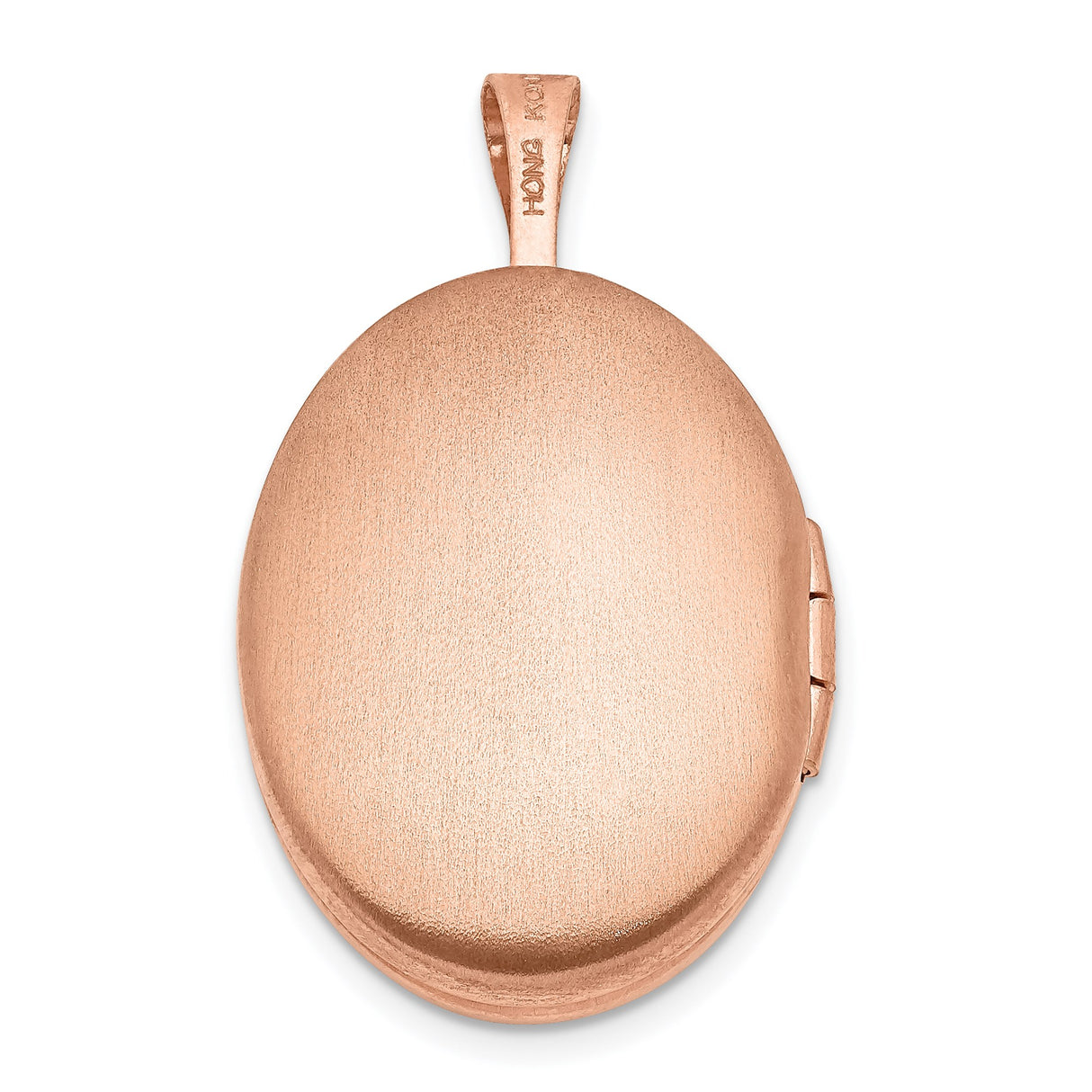 Sterling Silver Oval Locket Pendant, Rose Gold Finish, Polished, Sentimental Keepsake Jewelry