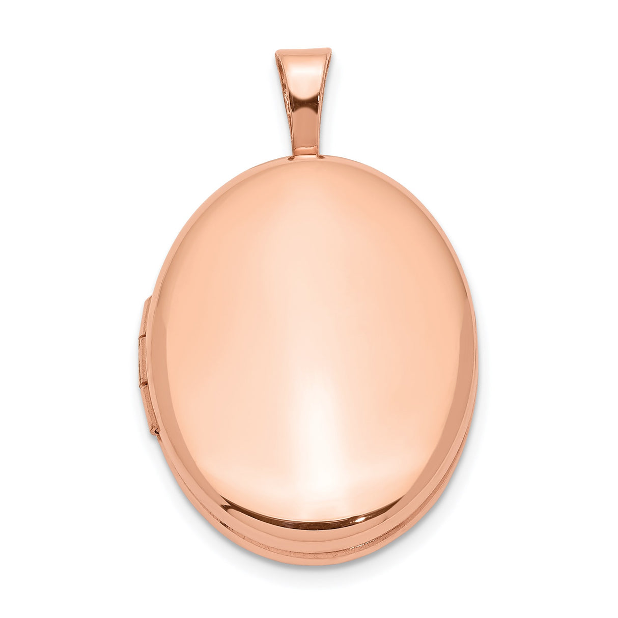 Sterling Silver Oval Locket Pendant, Rose Gold Finish, Polished, Sentimental Keepsake Jewelry