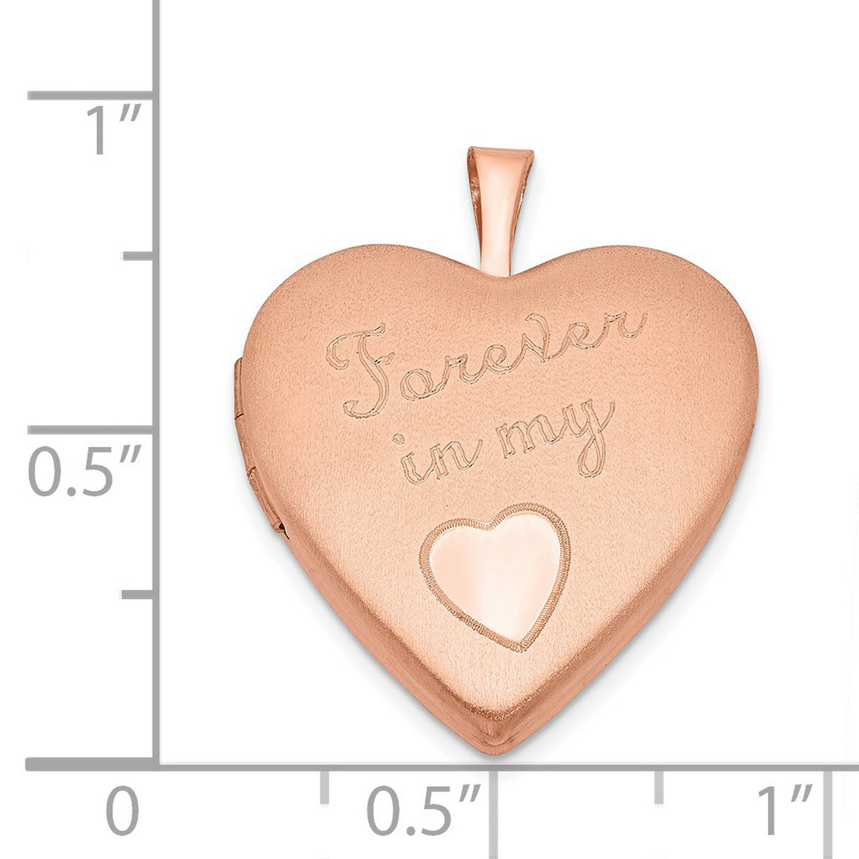 20mm Forever in my Heart Locket Charm Pendant in Real 925 Sterling Silver