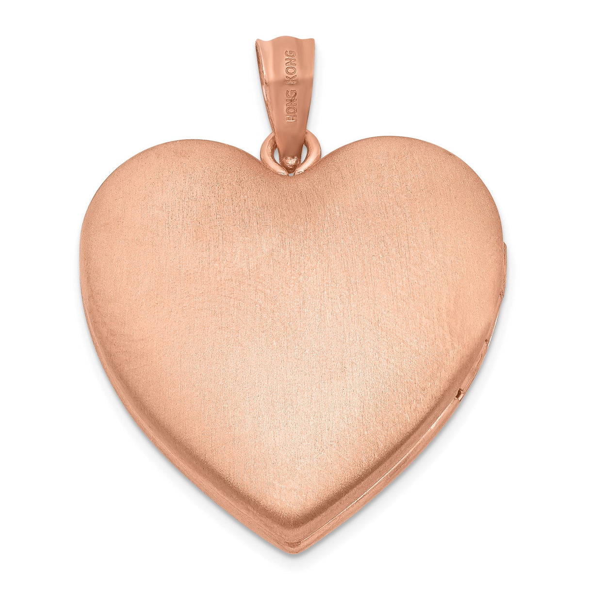 Sterling Silver Heart Locket Pendant with Diamond, Rose Gold Finish and Starburst Design