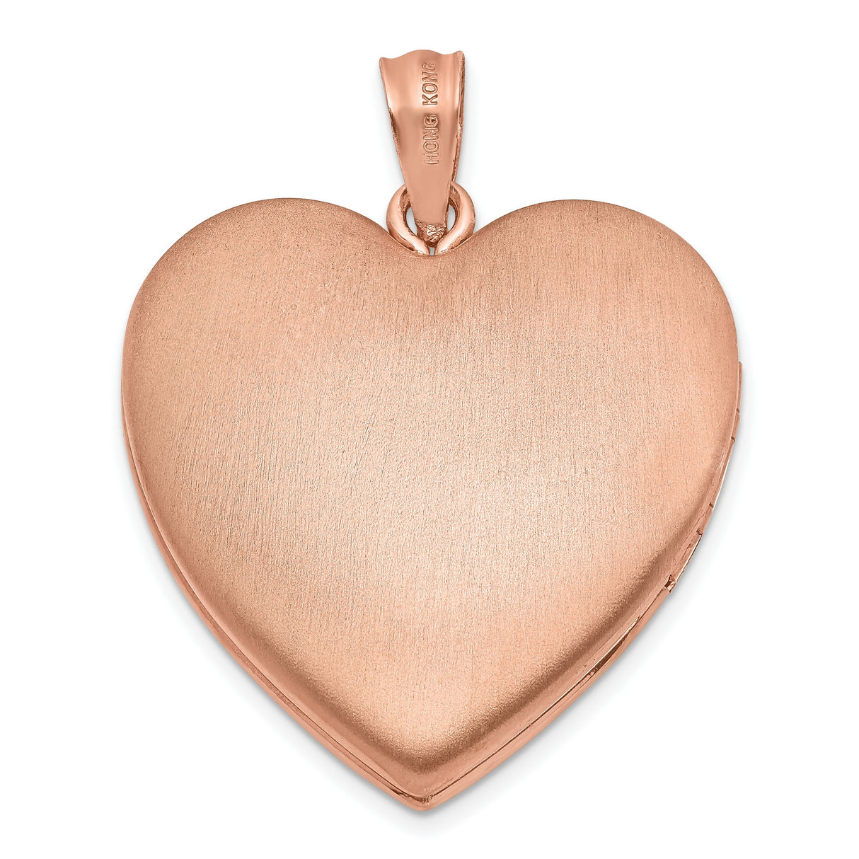 Sterling Silver Heart Locket Pendant with Rose Gold Plating and Floral Scroll Engraving
