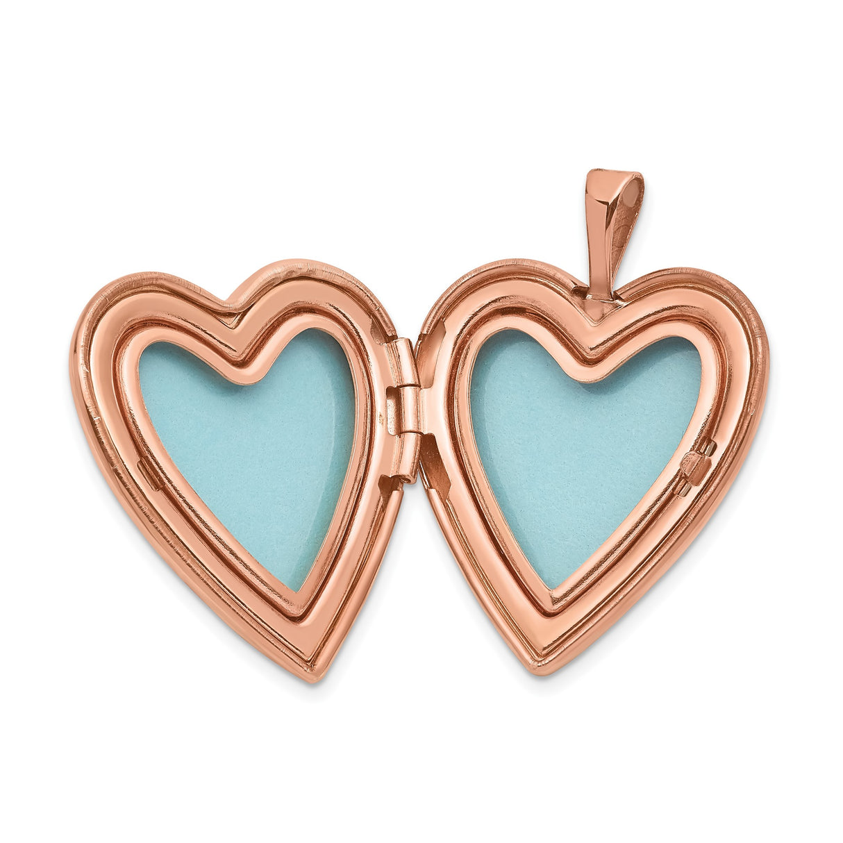 Sterling Silver Heart Locket Pendant with Diamond Accent, Rose Gold Footprints and Star Design