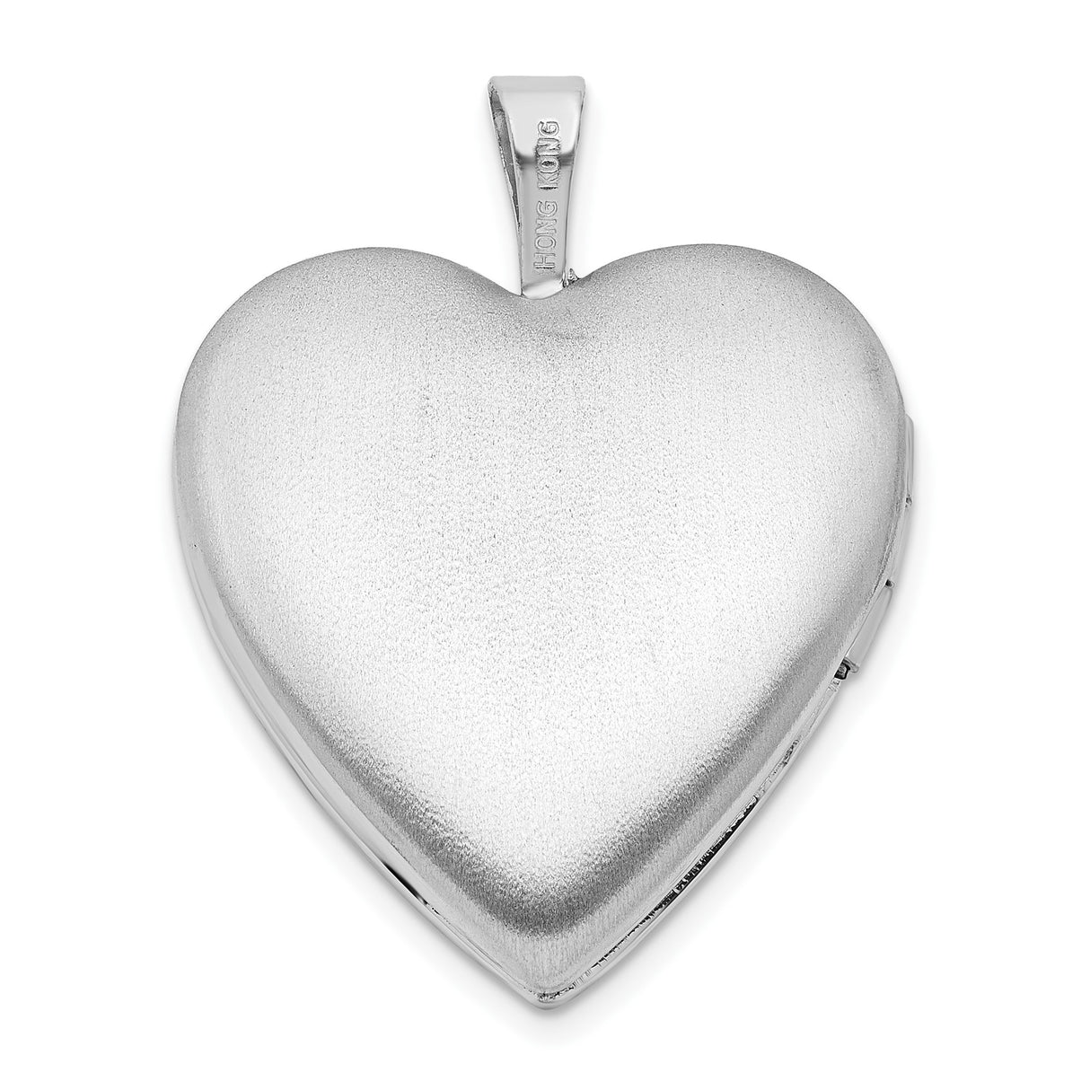 Sterling Silver Heart Shaped Locket Pendant with Forever In My Heart Memorial Design
