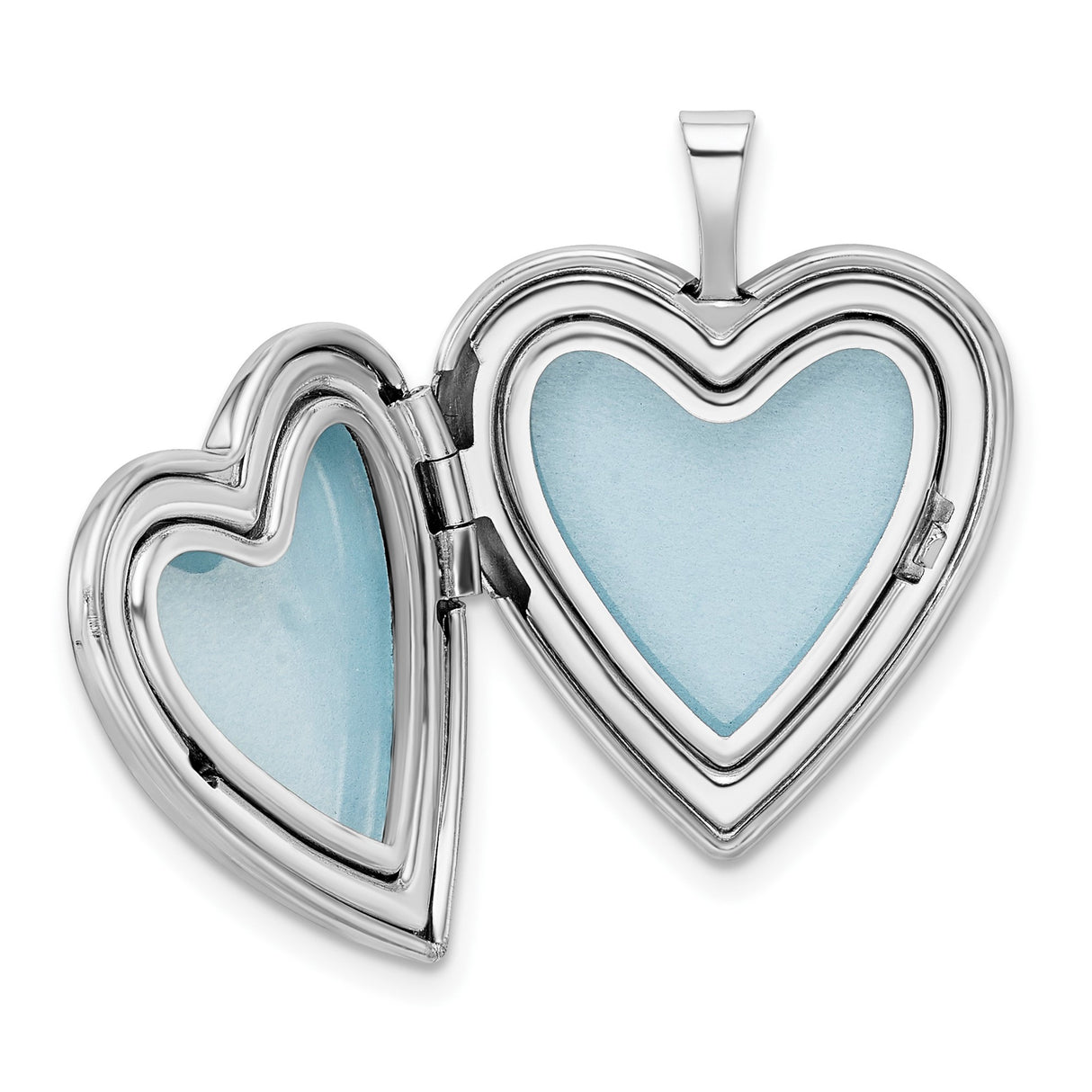 Sterling Silver Heart Shaped Locket Pendant with Forever In My Heart Memorial Design