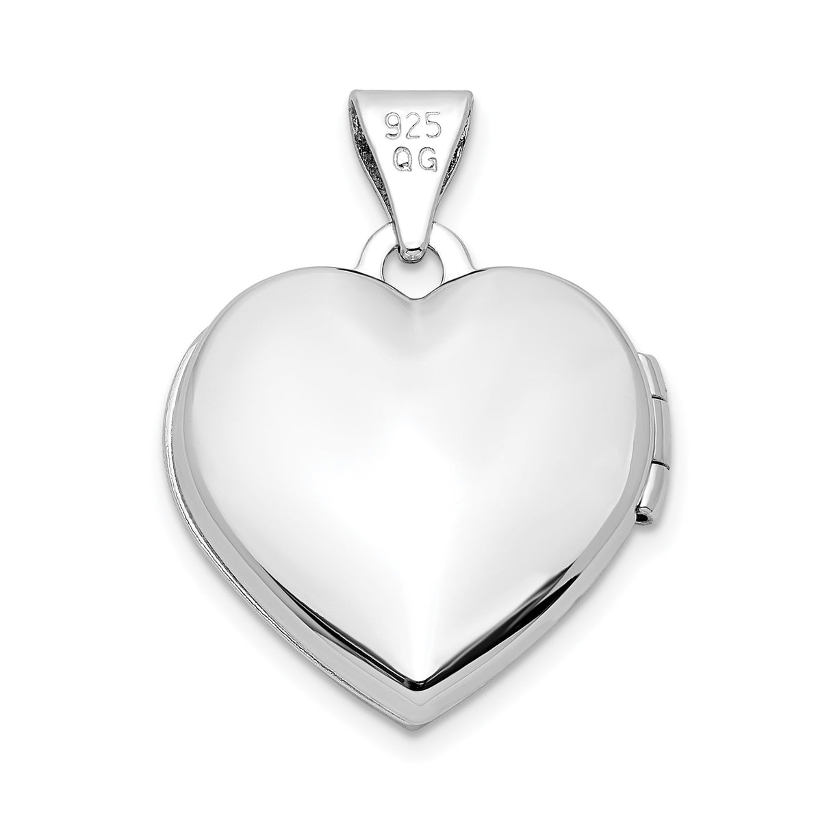 Sterling Silver Heart Locket Pendant with Crystal Accents and Gold Tone Heart, Mom Keepsake Jewelry