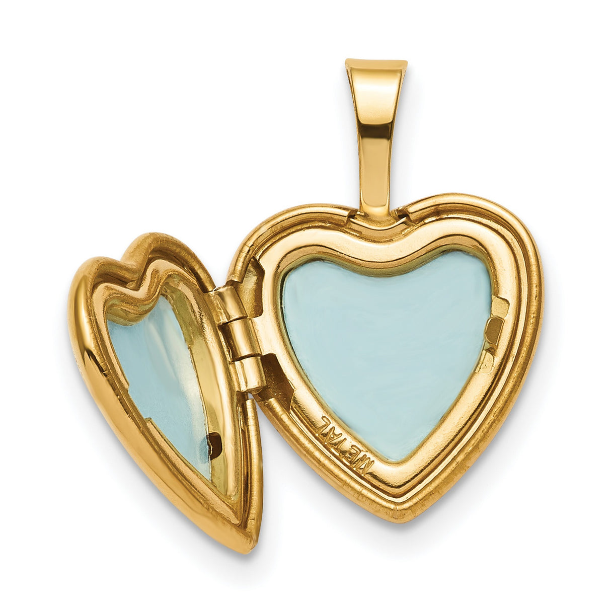 Gold Plated 12mm Fairy Heart Locket Charm Pendant in Real 925 Sterling SIlver