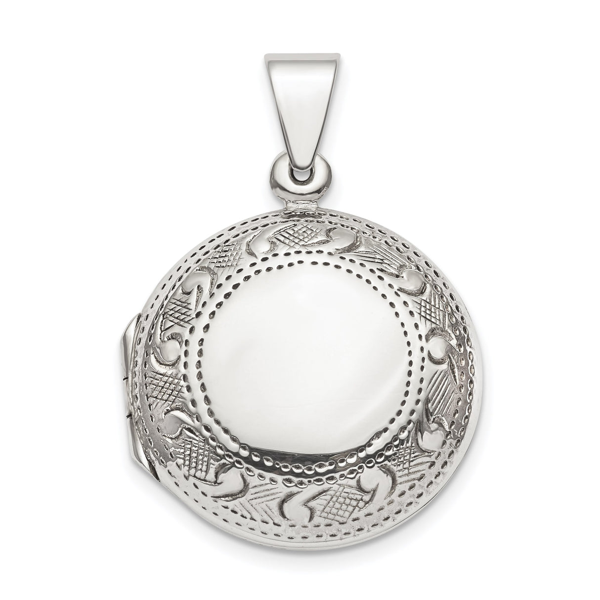 Sterling Silver Celtic Locket Pendant with Interwoven Knot Design and Eternity Circle Motif