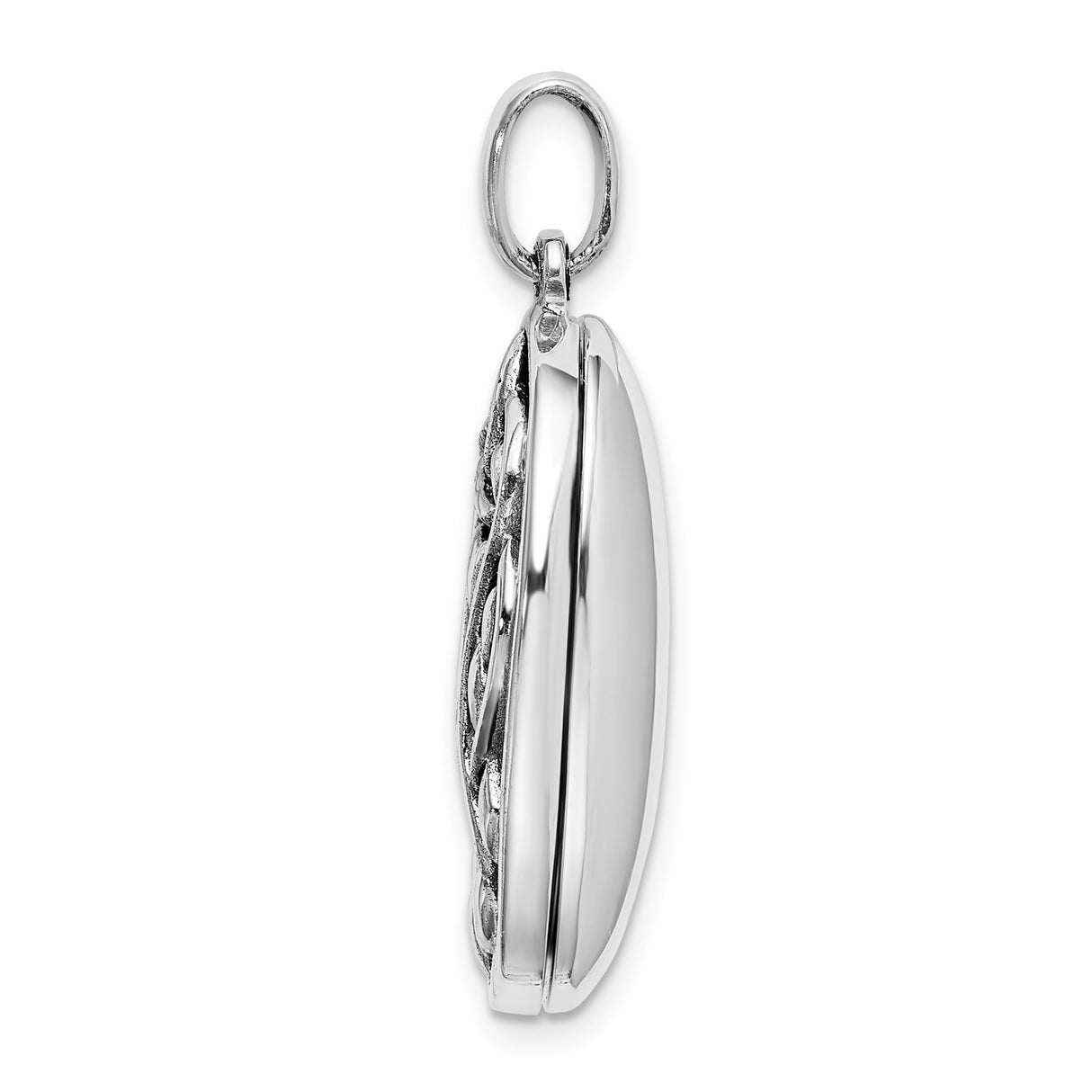 Sterling Silver Celtic Knot Pendant with Intricate Vine Design and Interwoven Pattern