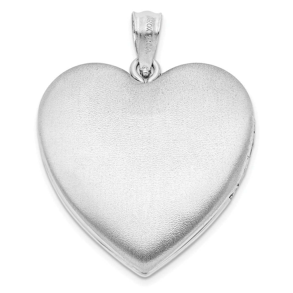 Sterling Silver Heart Locket Pendant with Diamond and Compass Star Design