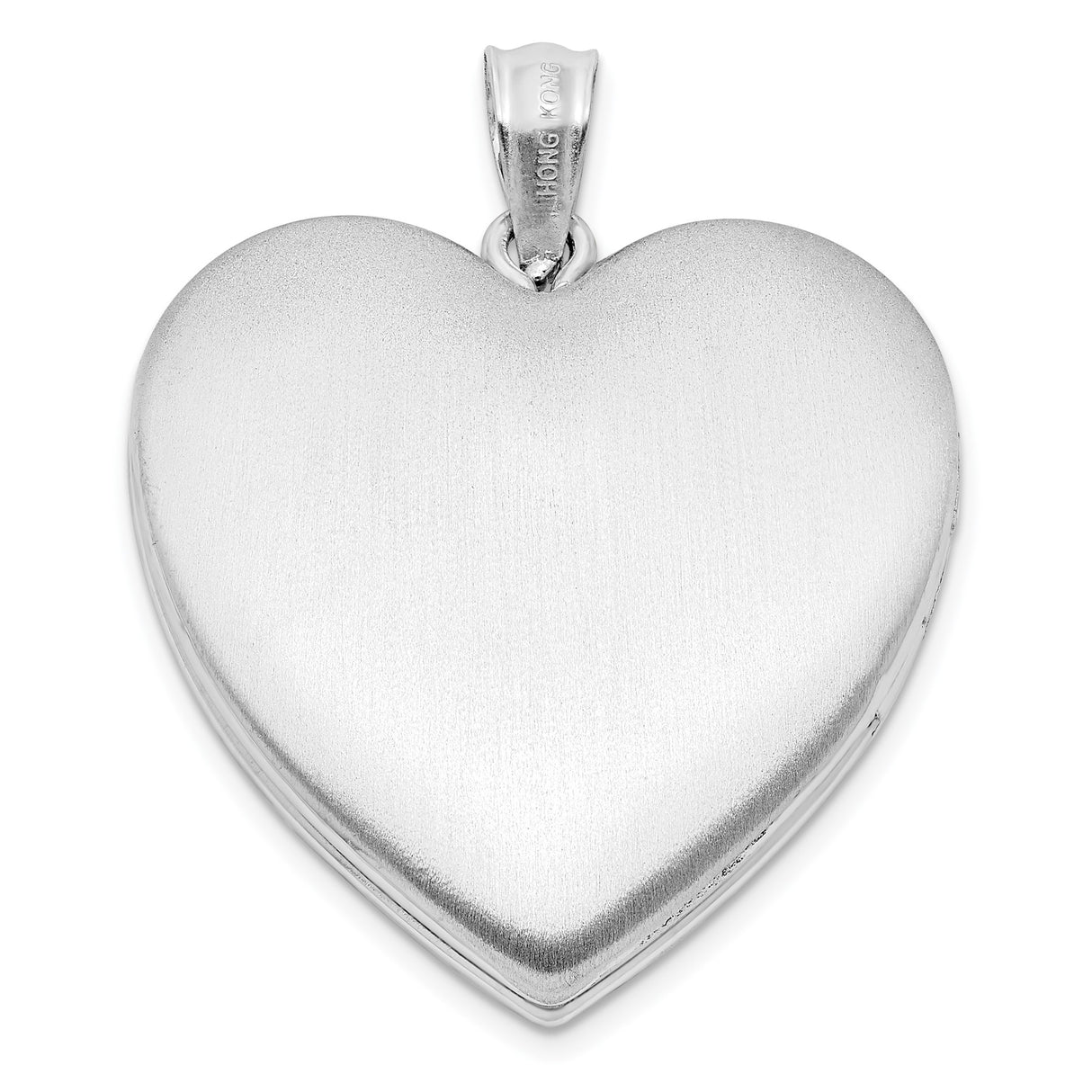 Sterling Silver Heart Locket Pendant with Floral Scroll Engraving for Women