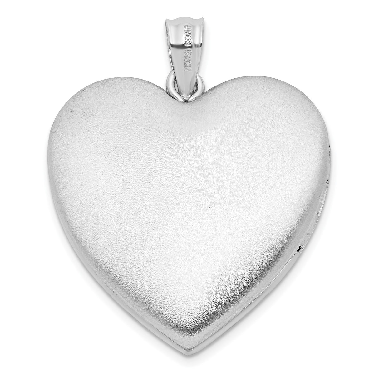 Sterling Silver Heart Memorial Locket Pendant with Teardrop Design and In Memory Inscription