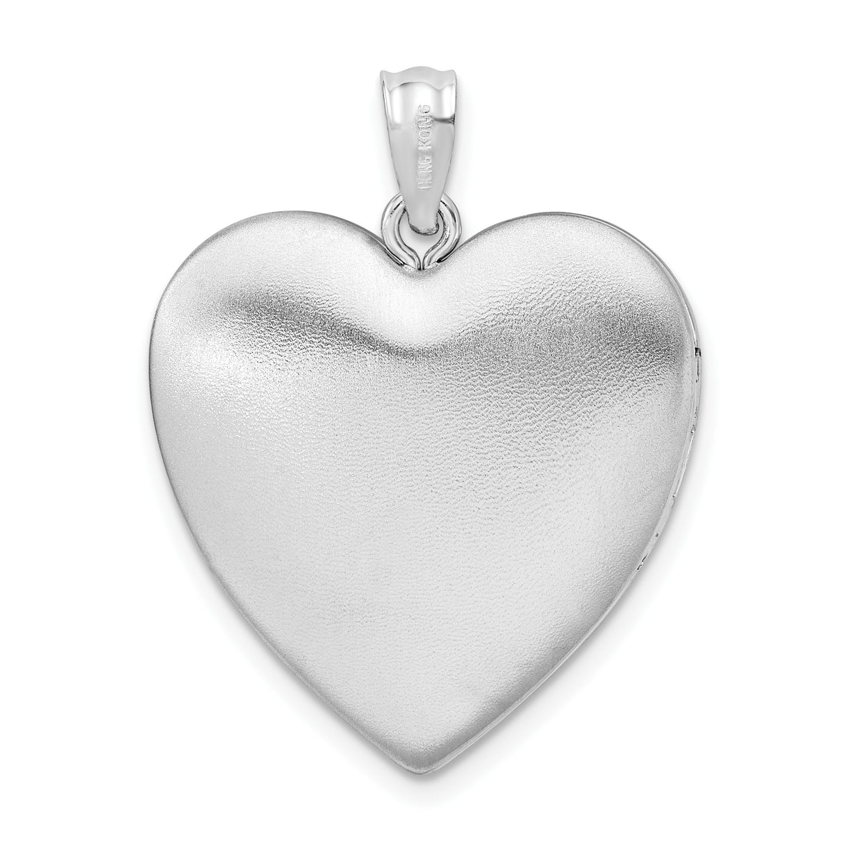 Sterling Silver Heart Locket Pendant with Paw Print Design for Pet Memorial