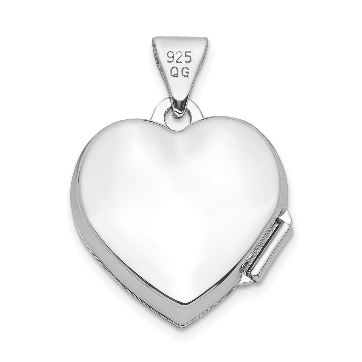 Sterling Silver Heart Locket Pendant, Hinged Photo Holder, Classic Romantic Jewelry for Women