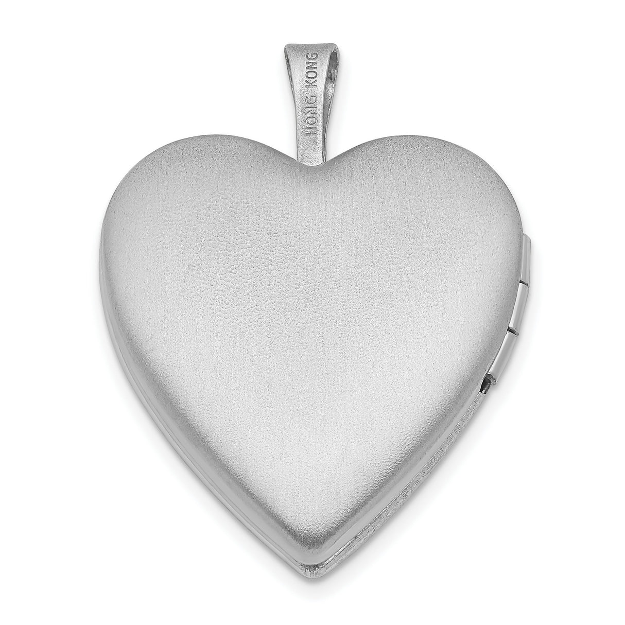 Sterling Silver Heart Shaped Angel Locket Pendant with Halo and Wings Engraving
