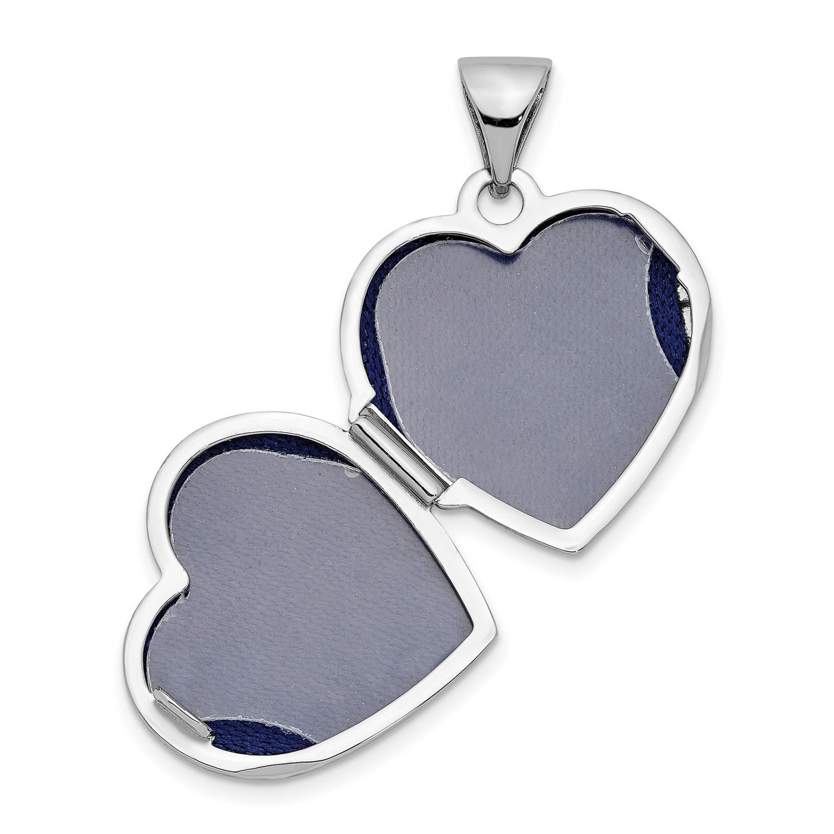 Sterling Silver Heart Locket Pendant with Floral Engraving and Polished Finish for Women
