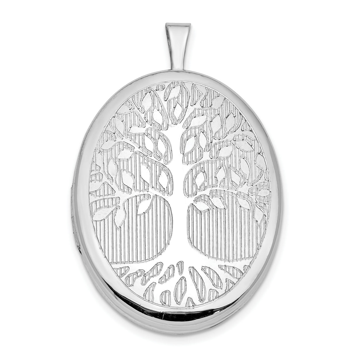Sterling Silver Tree of Life Pendant, Oval Medallion for Spiritual Growth and Nature Connection