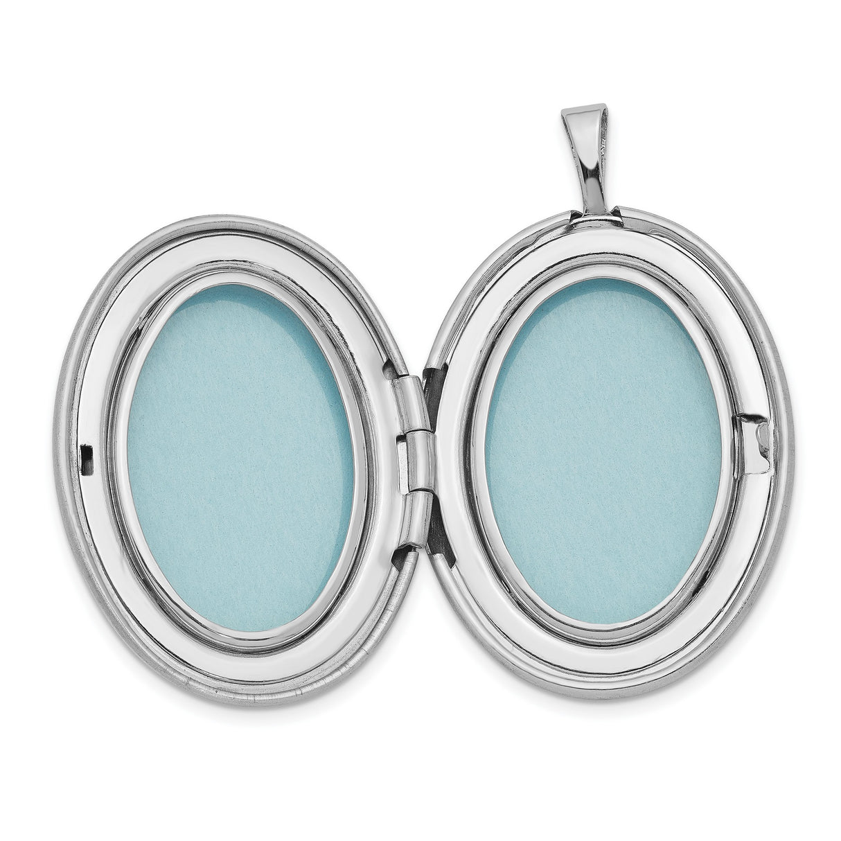 Sterling Silver Oval Locket Pendant with Rose Gold Floral Accents and Scrollwork