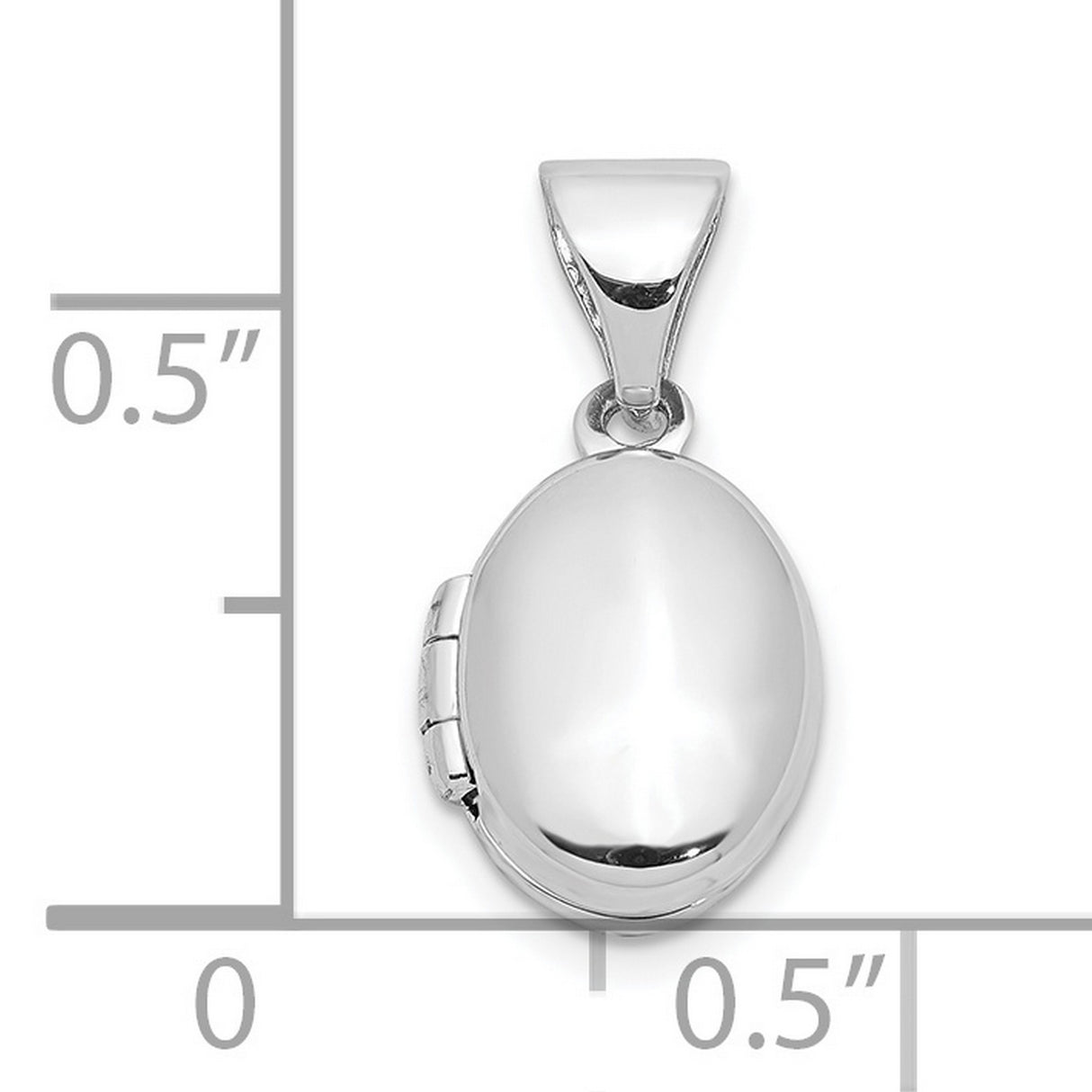 Sterling Silver Oval Locket Pendant, Smooth Polished Finish, Classic Keepsake Jewelry for Women