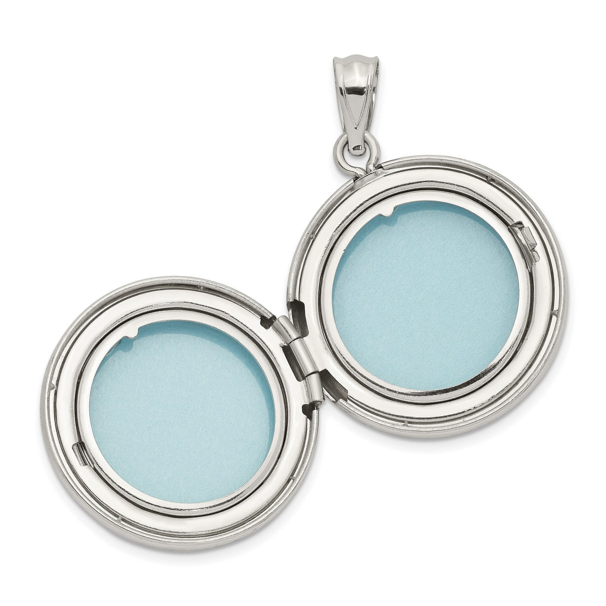 Sterling Silver Saint Christopher Pendant with Round Medallion and Religious Inscription