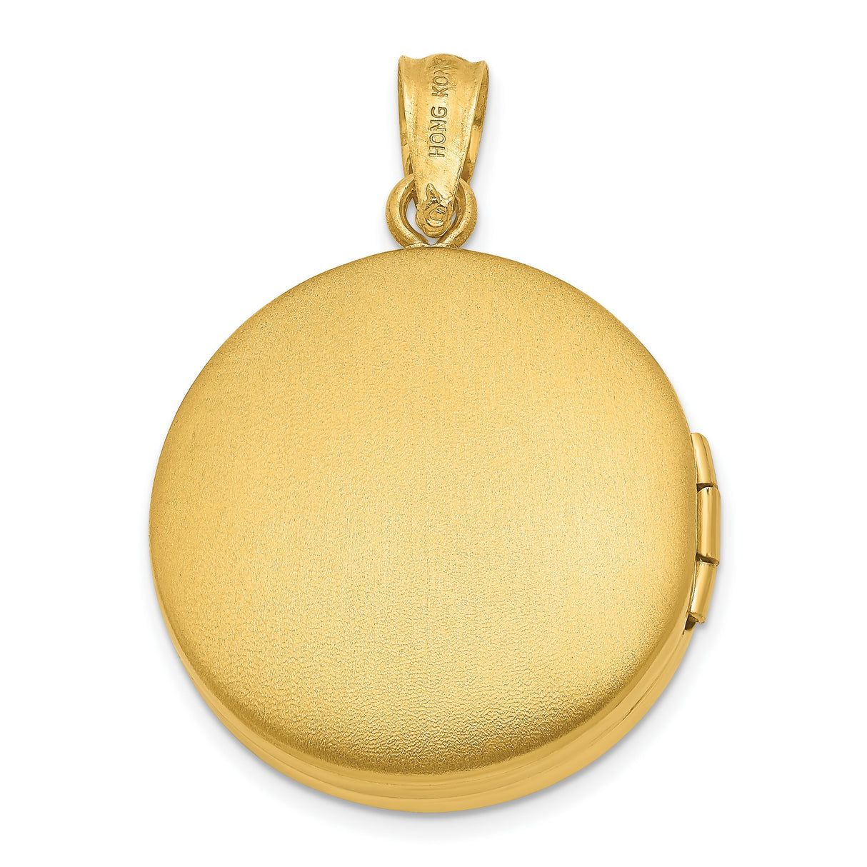 Gold Plated 20mm Diamond Accent Round Locket Charm Pendant in Real 925 Sterling SIlver