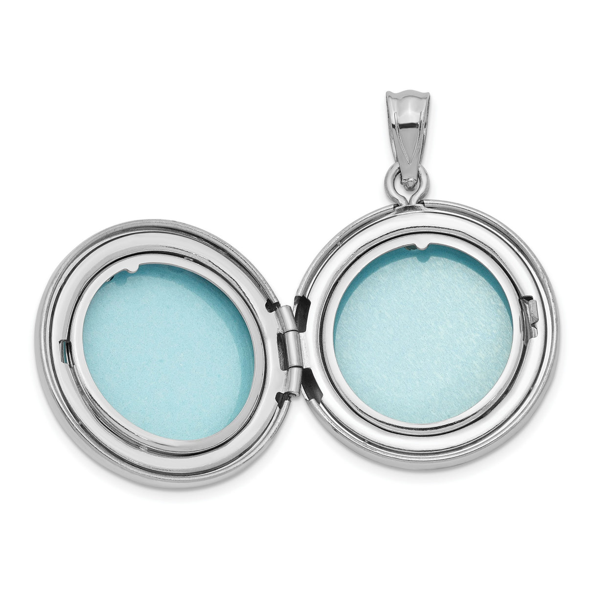 Sterling Silver Round Locket Pendant with Diamond, North Star Design, Celestial Keepsake for Women