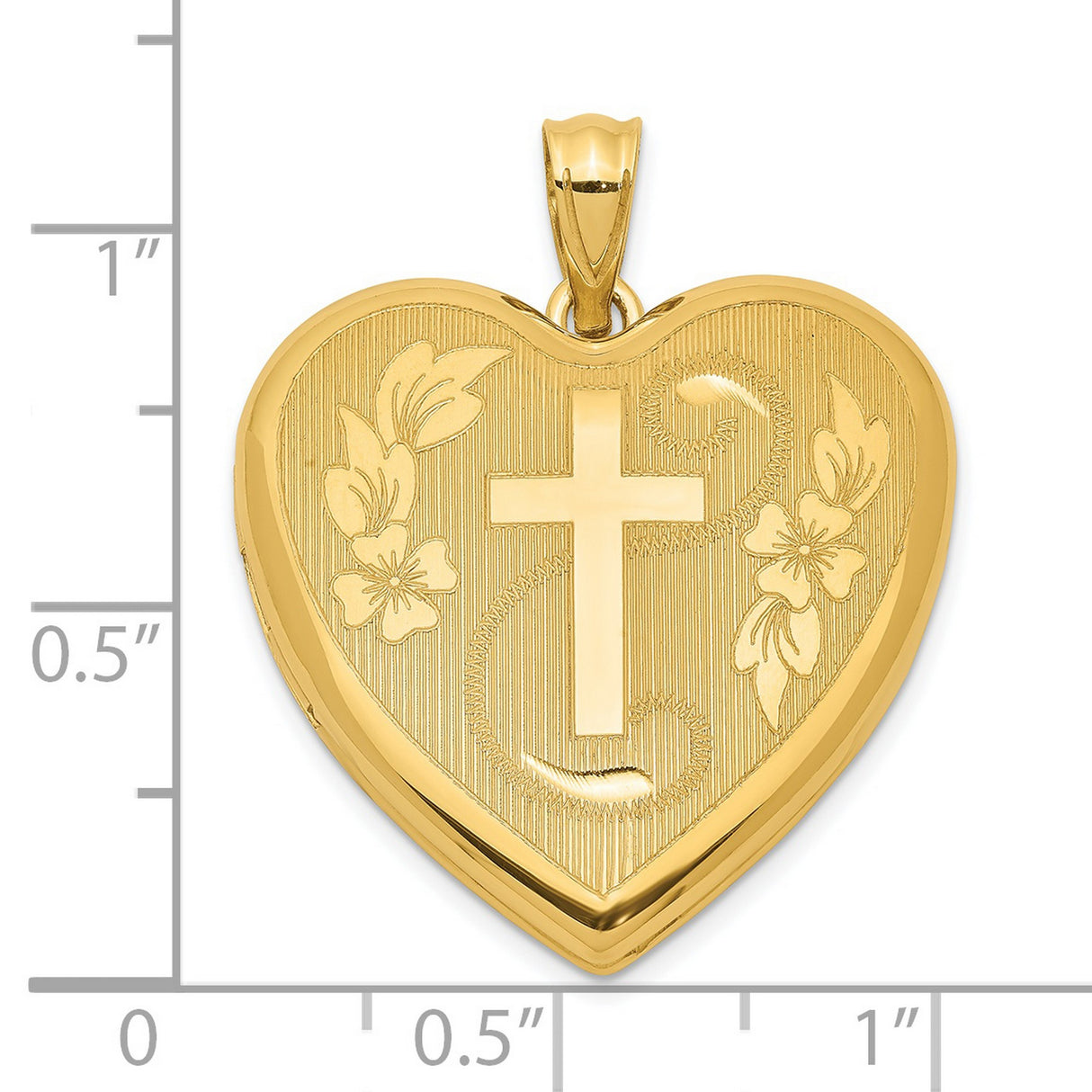 Gold Plated Floral Cross Ash Holder Heart Locket Charm Pendant in Real 925 Sterling SIlver