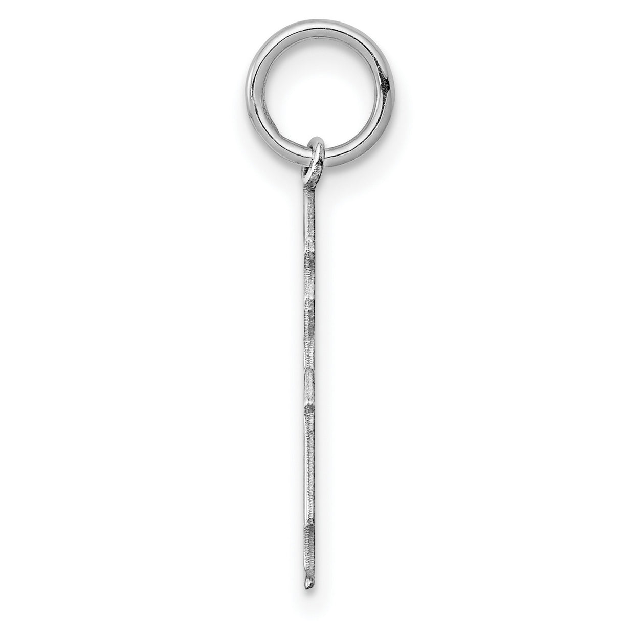 Engravable Girl Polished Front/Satin Back Disc Charm Pendant in Real 925 Sterling Silver