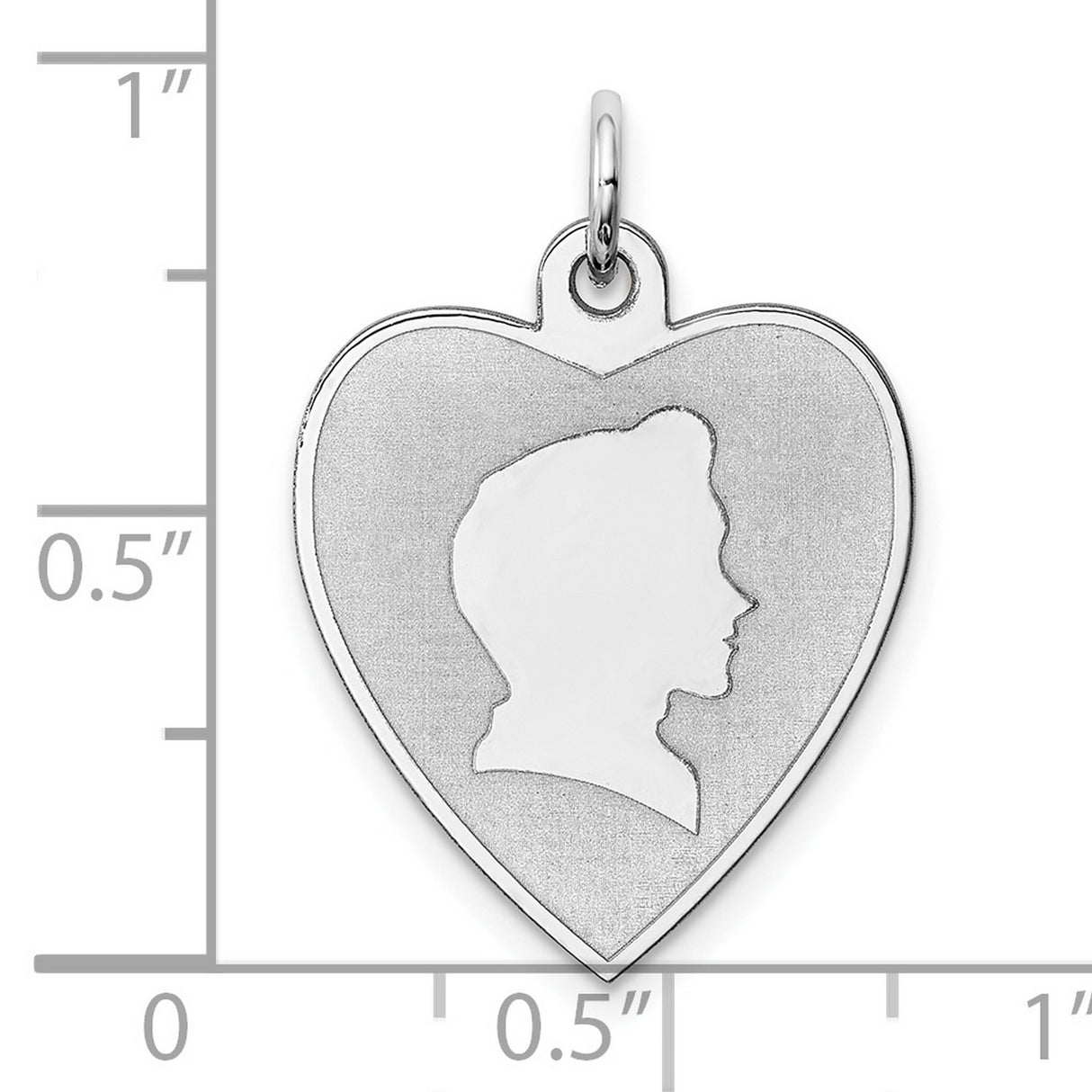 Engravable Boy Disc Charm Pendant in Real 925 Sterling Silver