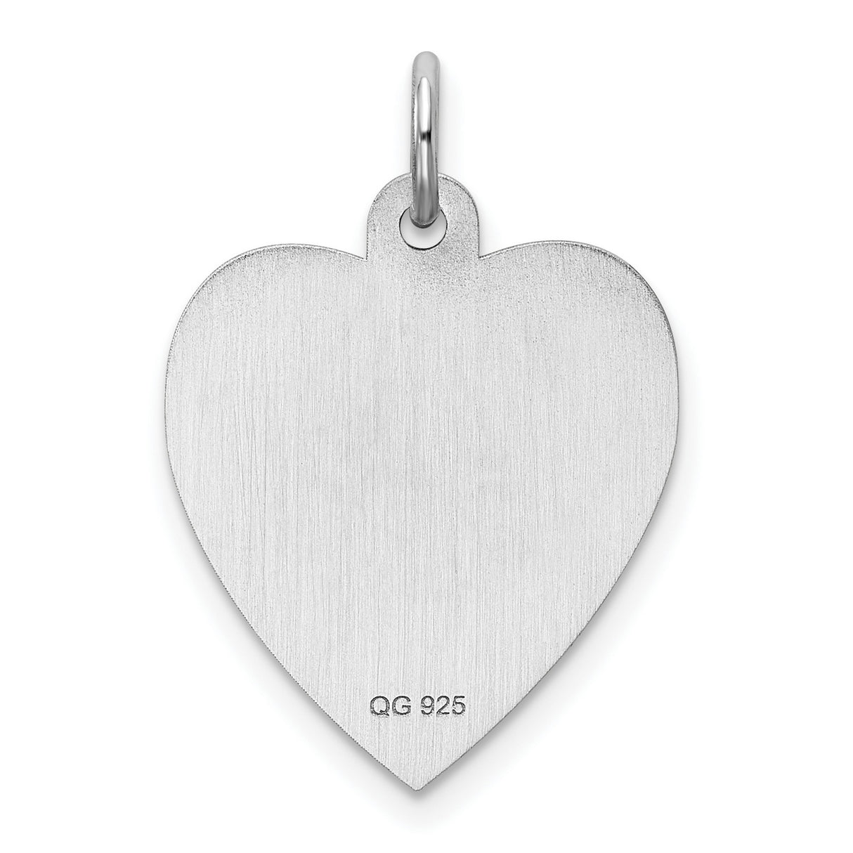 Engravable Girl Disc Charm Pendant in Real 925 Sterling Silver