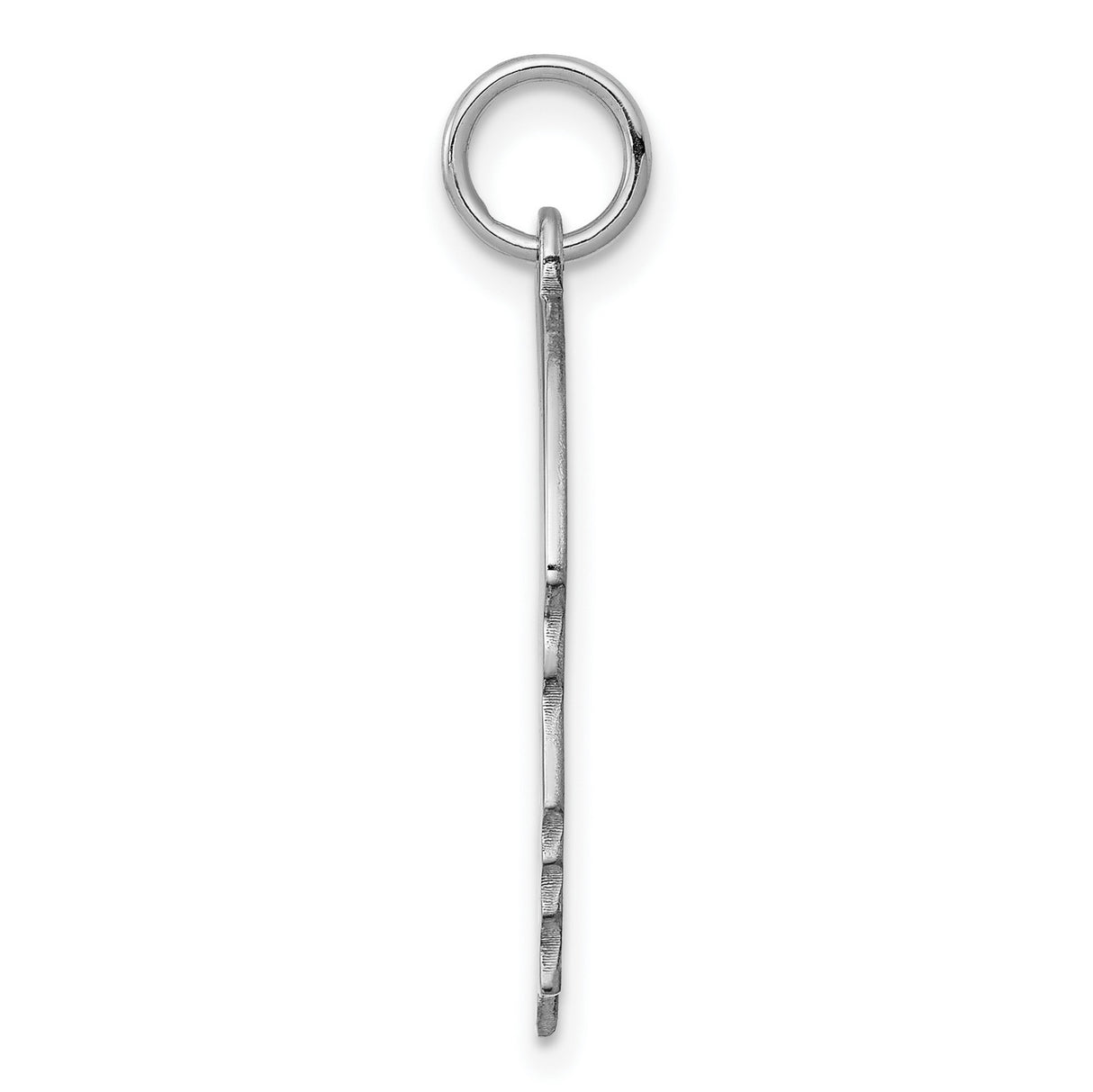 Engravable Boy Polish Front/Satin Back Disc Charm Pendant in Real 925 Sterling Silver